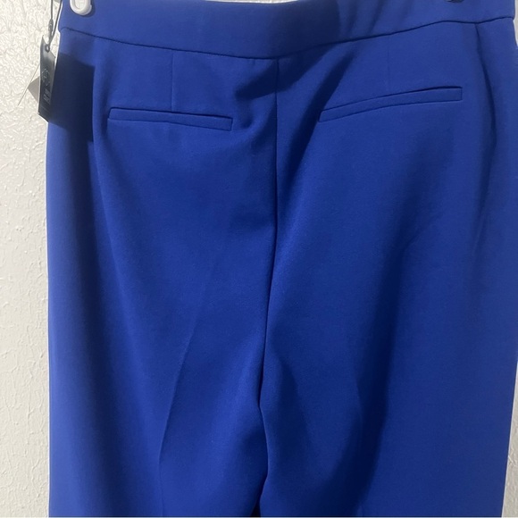 KASPER Women’s Cobalt Blue Medium Straight Leg Flat Front Pants NWT Business - Picture 6 of 11